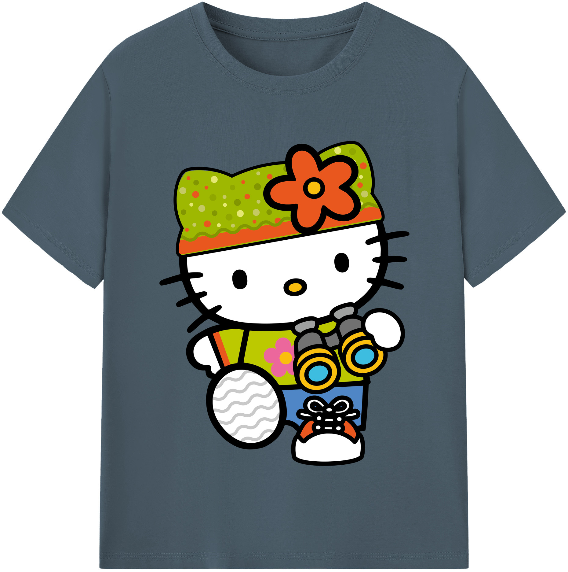 （画像用） Hello Kitty ハローキティ 綿100％半袖Tシャツ（フロントプリント）
